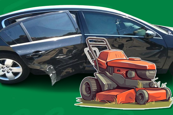 Does Insurance Cover a Mower Hitting My Car with a Rock?